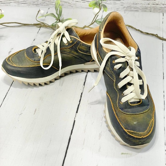 Musse & Cloud Shoes - Musse & Cloud Womens Mamba Leather Low Top Lace Up Fashion Sneakers